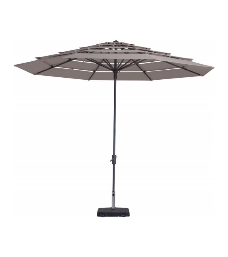 Madison parasol Syros Open Air rond 350 cm taupe